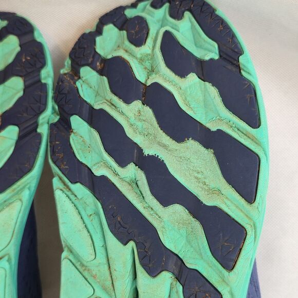 Hoka One One Navy and Teal Athletic Shoes 237 - Picture 13 of 15